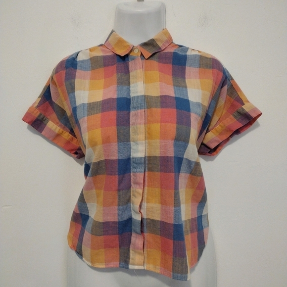 Madewell Multicolor Plaid Button Down Shirt - Picture 13 of 16